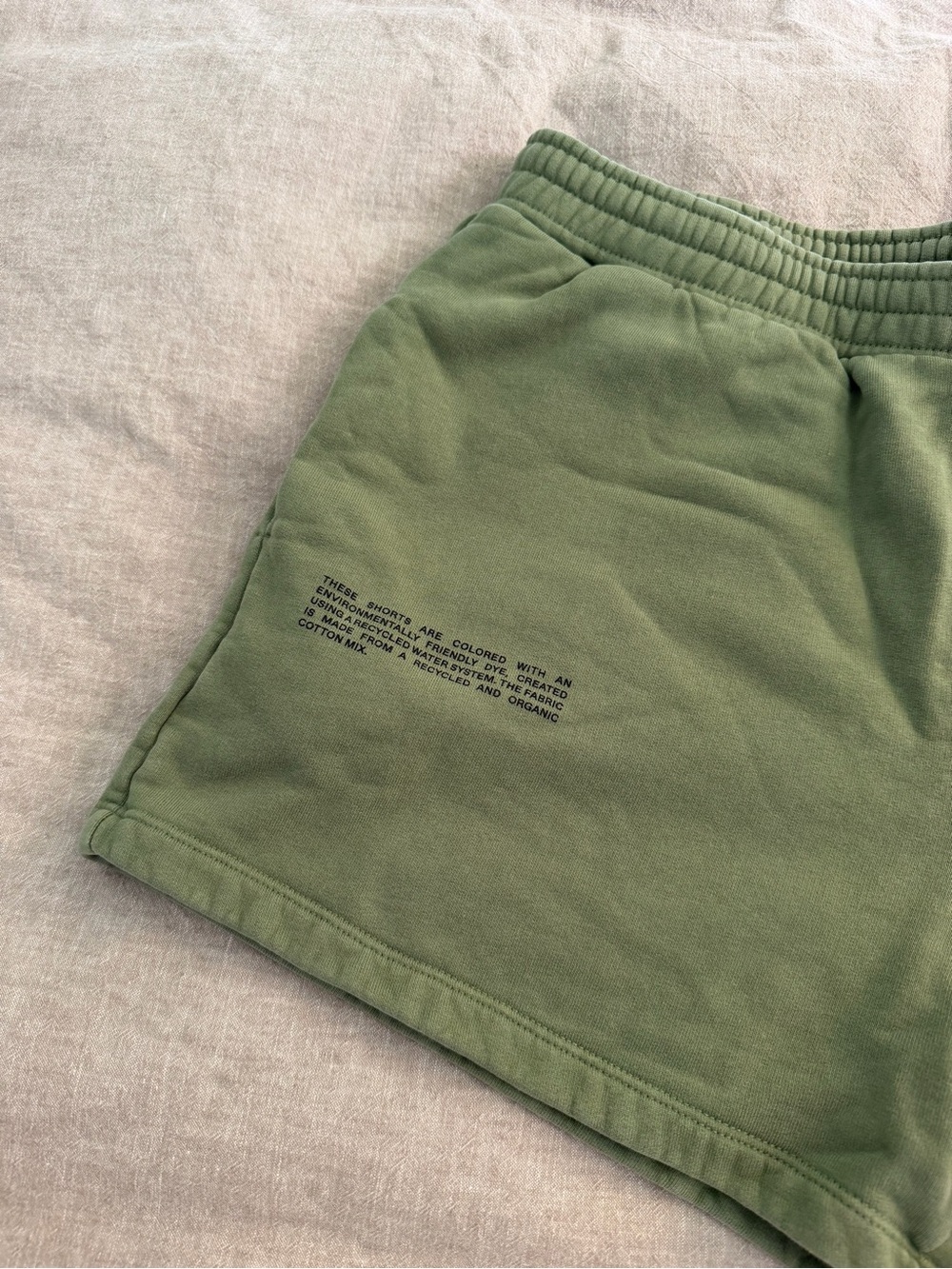 Pangaia Heavyweight recycled cotton shorts in Khaki